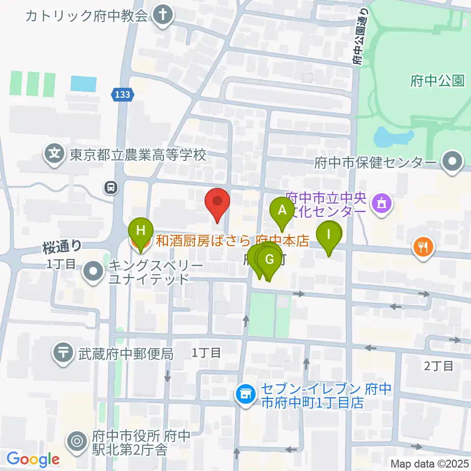 ラジオフチューズ周辺のファミレス・ファーストフード一覧地図