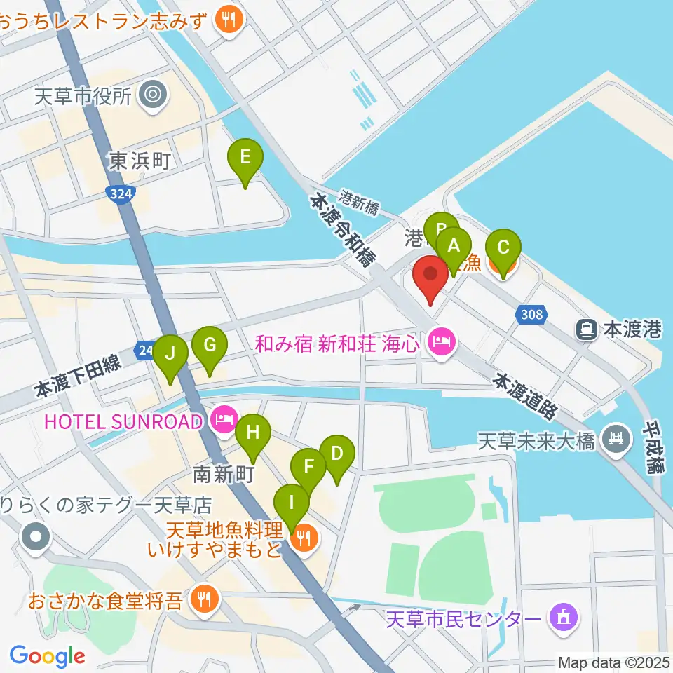 みつばちラジオ周辺のファミレス・ファーストフード一覧地図