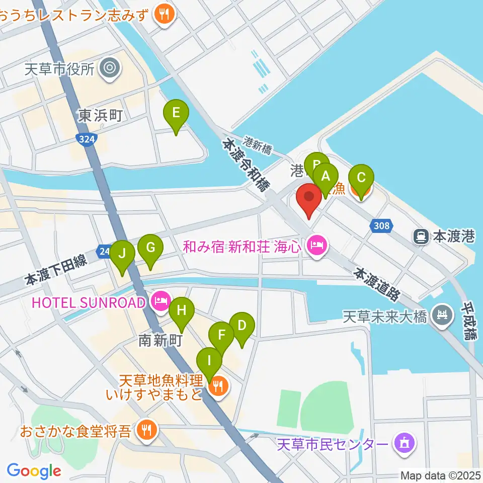みつばちラジオ周辺のファミレス・ファーストフード一覧地図
