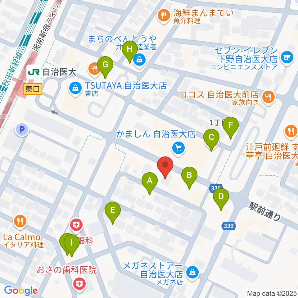 FMゆうがお周辺のファミレス・ファーストフード一覧地図