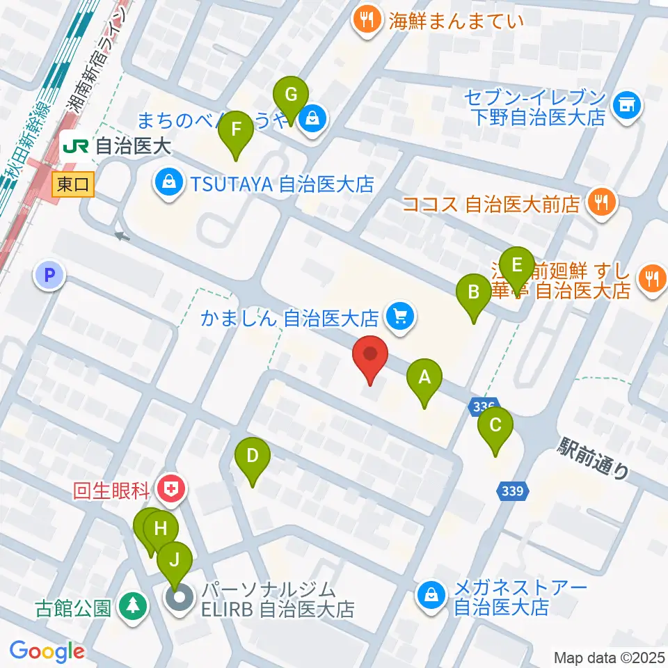 FMゆうがお周辺のファミレス・ファーストフード一覧地図