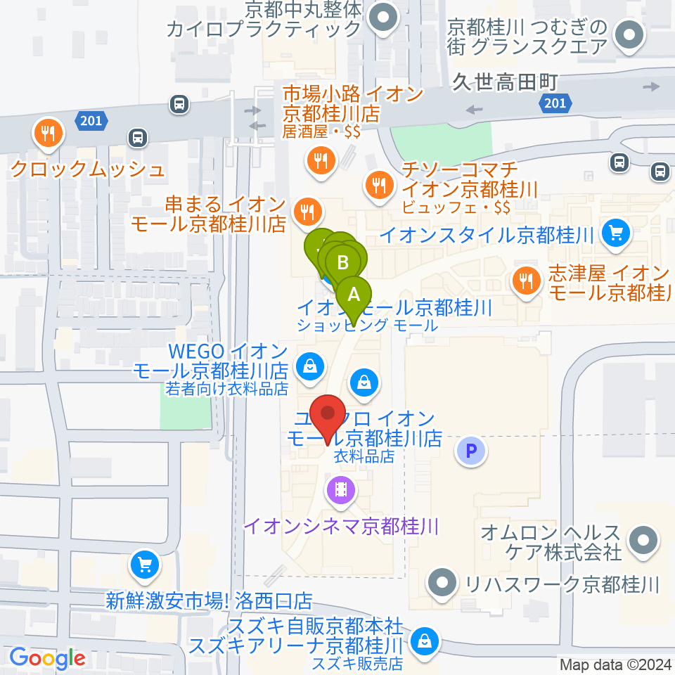 FMおとくに周辺のファミレス・ファーストフード一覧地図