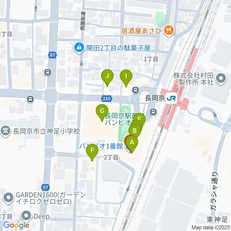 FMおとくに周辺のファミレス・ファーストフード一覧地図