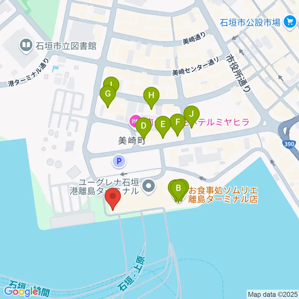 星ノ海プラネタリウム周辺のファミレス・ファーストフード一覧地図