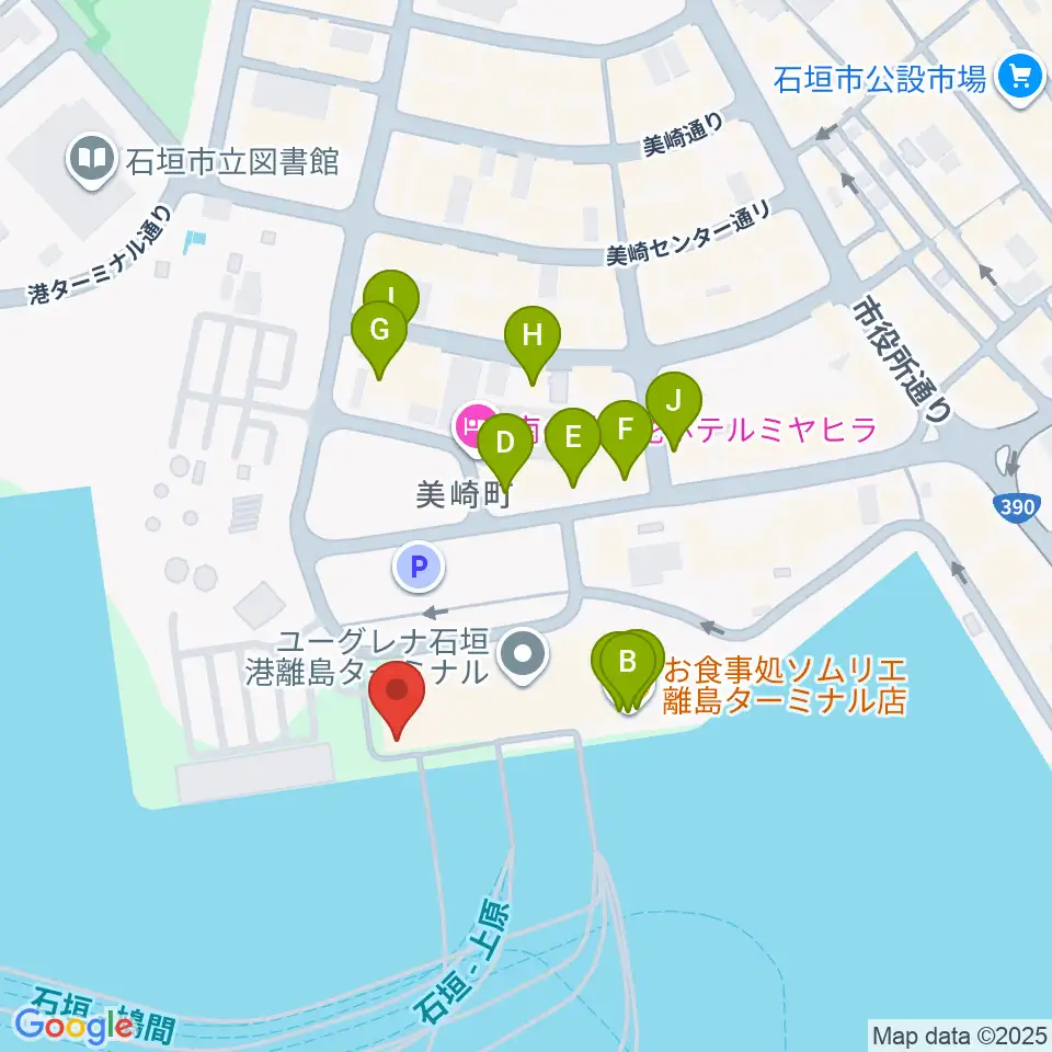 星ノ海プラネタリウム周辺のファミレス・ファーストフード一覧地図