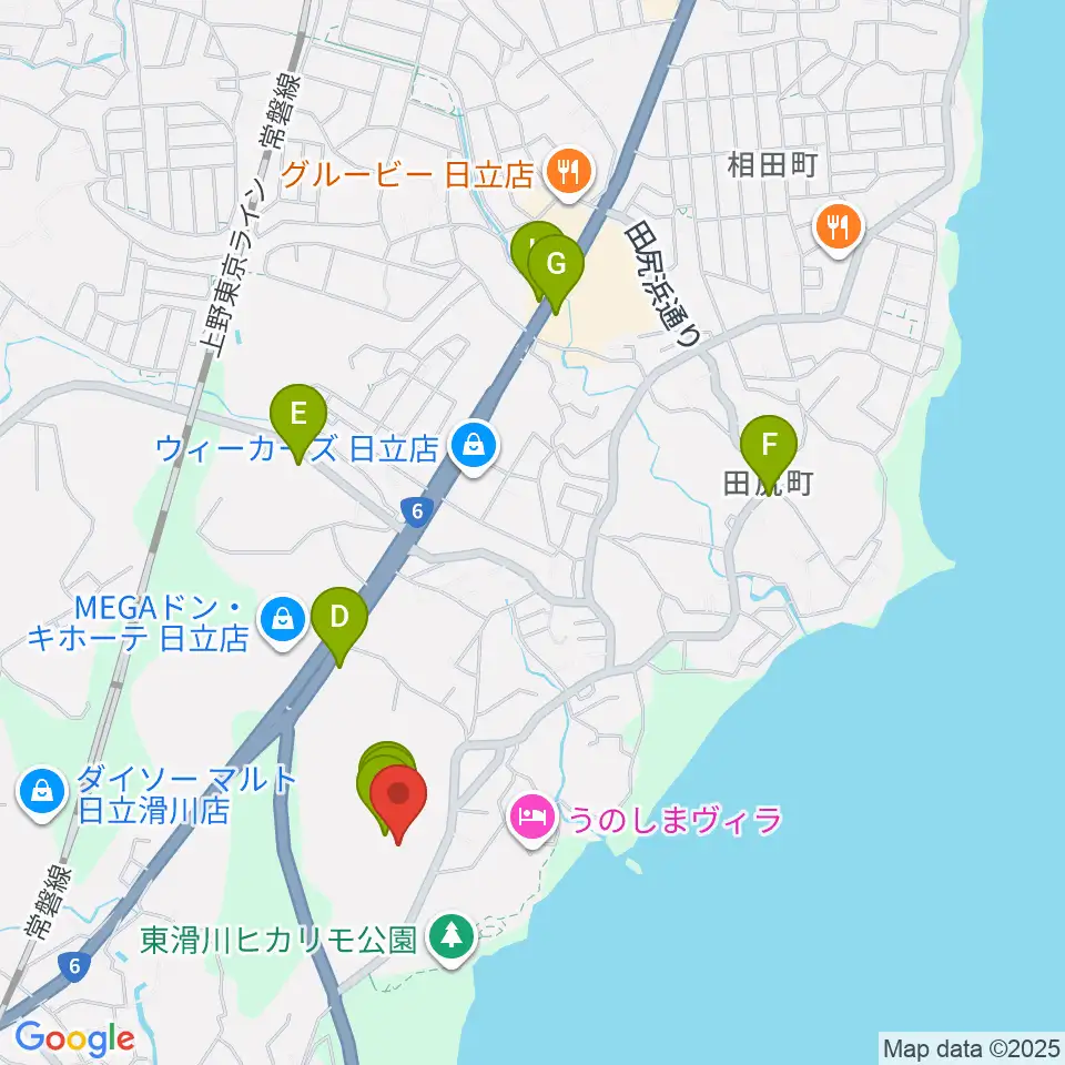 シネマサンライズ周辺のファミレス・ファーストフード一覧地図