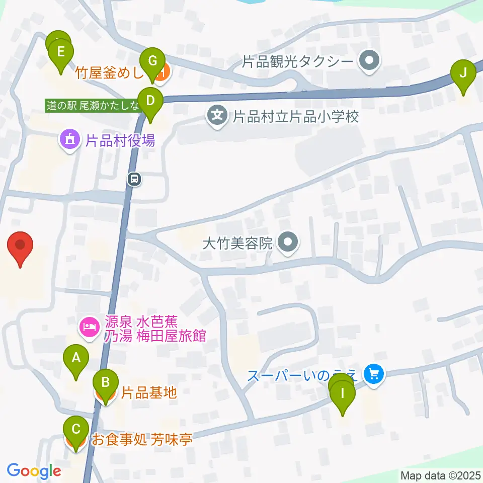片品村文化センター周辺のファミレス・ファーストフード一覧地図