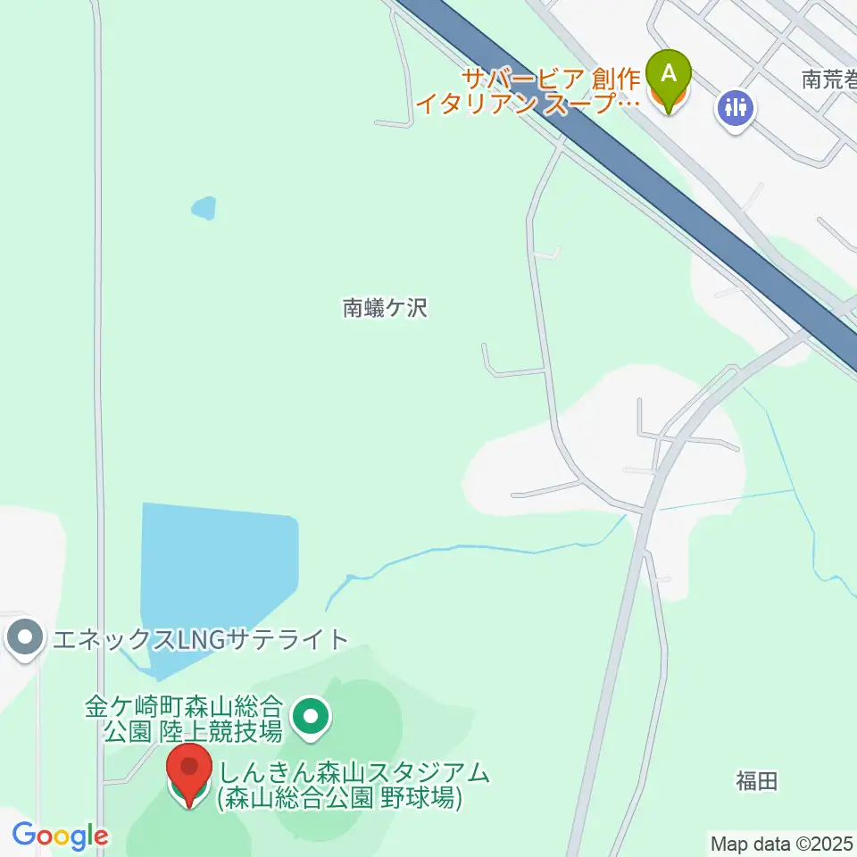 しんきん森山スタジアム周辺のファミレス・ファーストフード一覧地図