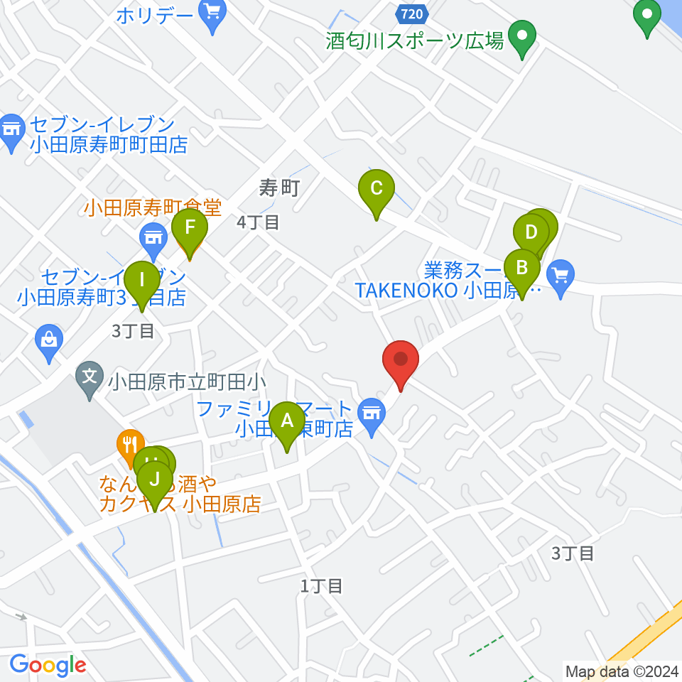 Miura Guitar Repair Workshop周辺のファミレス・ファーストフード一覧地図