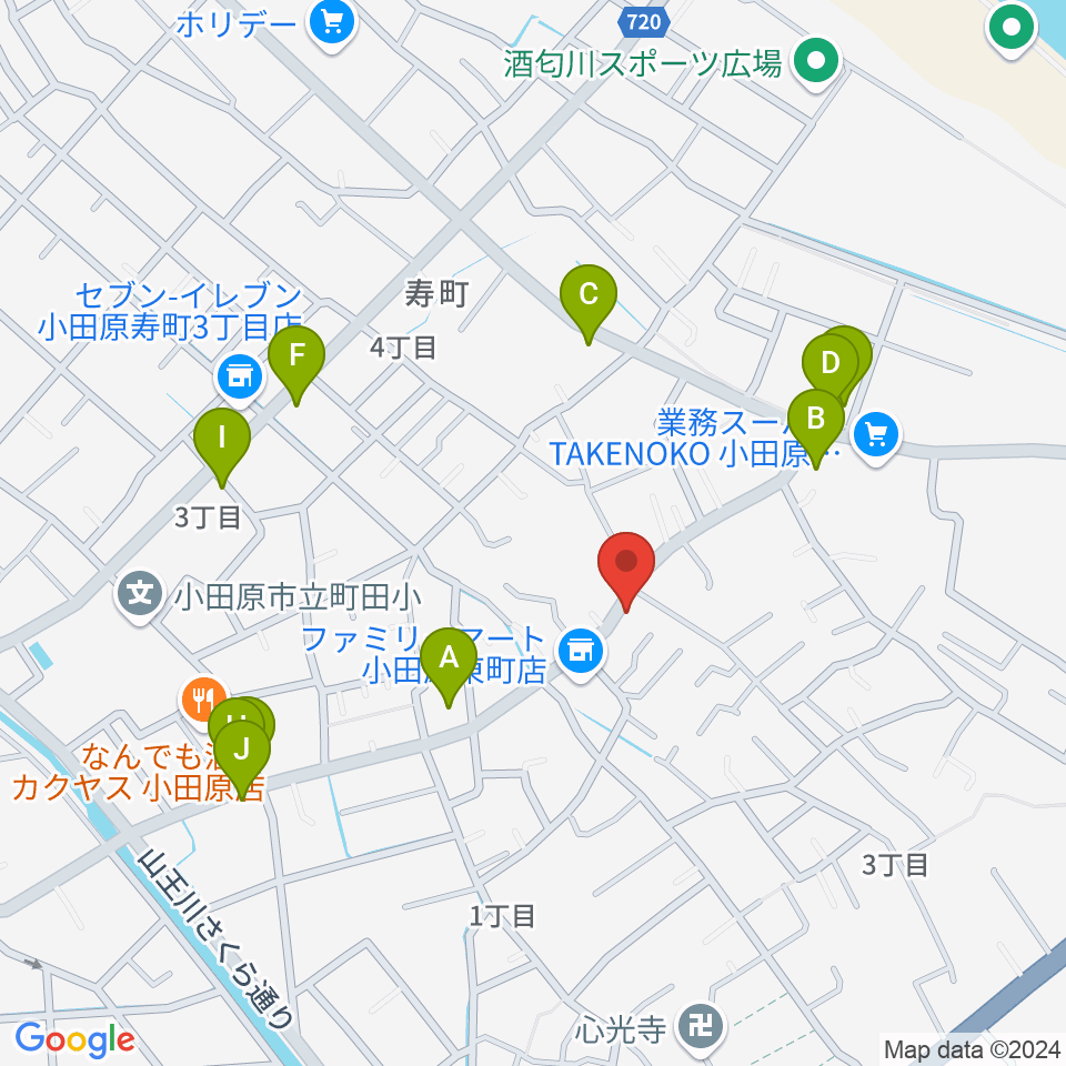 Miura Guitar Repair Workshop周辺のファミレス・ファーストフード一覧地図