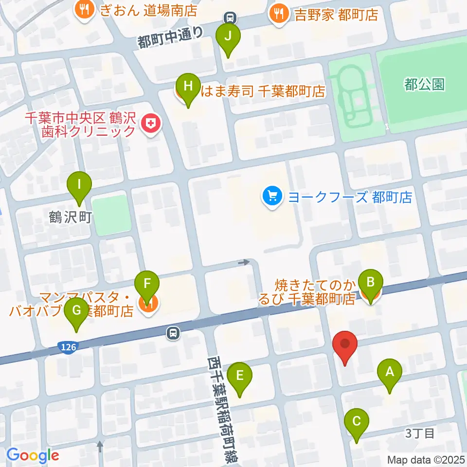 2AWスクエア周辺のファミレス・ファーストフード一覧地図