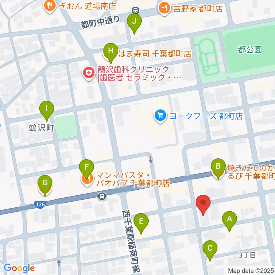 2AWスクエア周辺のファミレス・ファーストフード一覧地図
