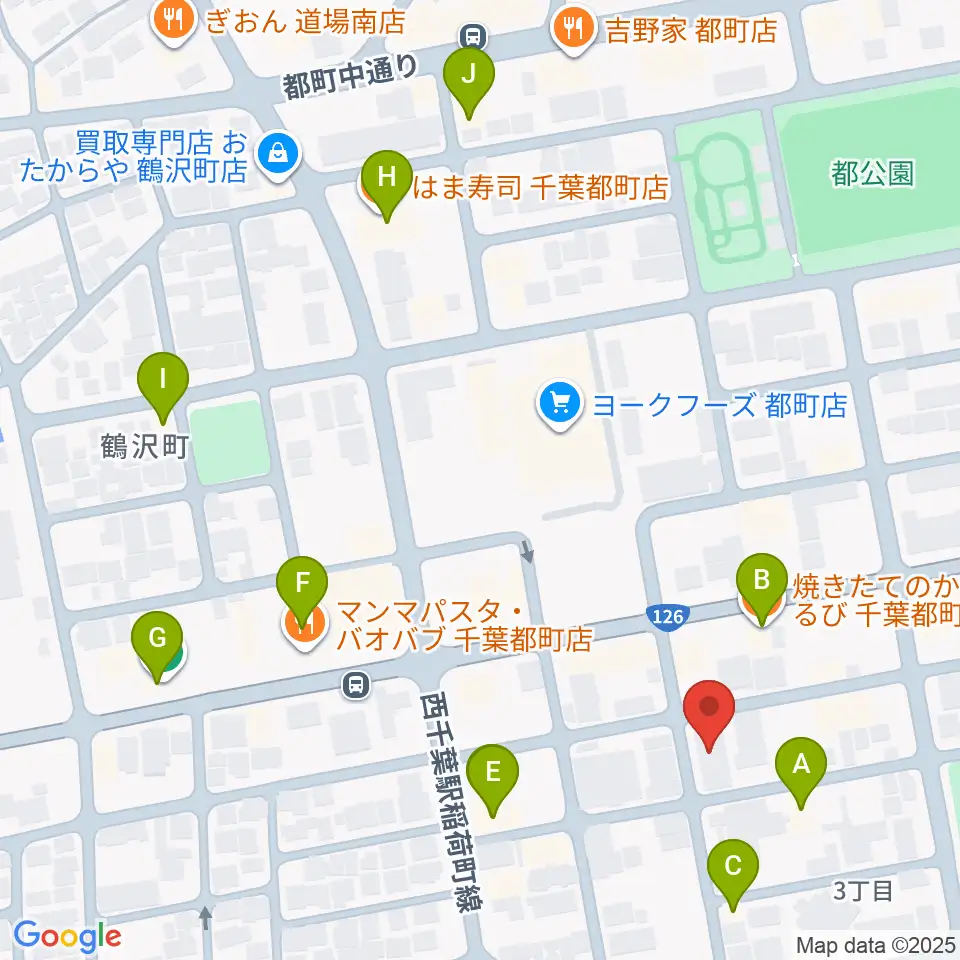 2AWスクエア周辺のファミレス・ファーストフード一覧地図