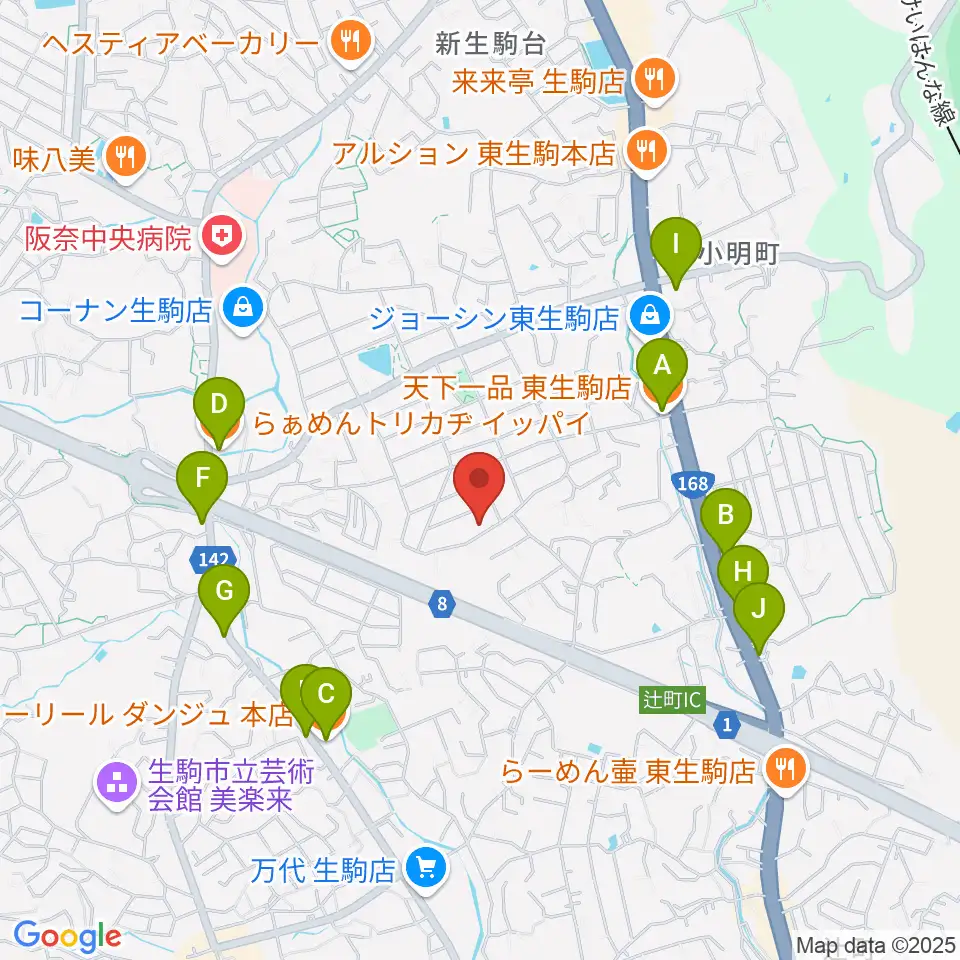 Atelier Artika周辺のファミレス・ファーストフード一覧地図