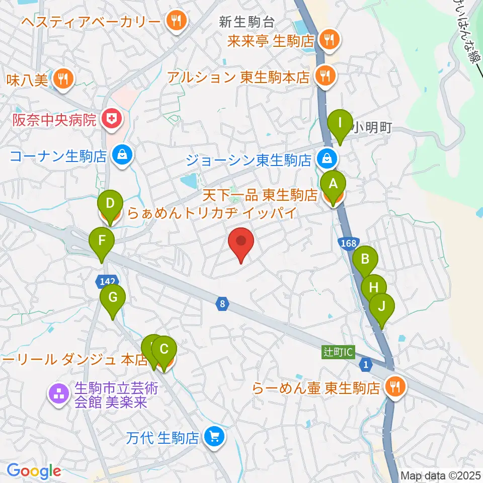 Atelier Artika周辺のファミレス・ファーストフード一覧地図