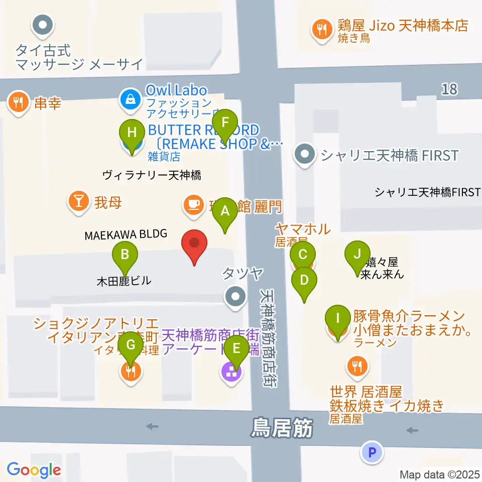 K9 music school周辺のファミレス・ファーストフード一覧地図