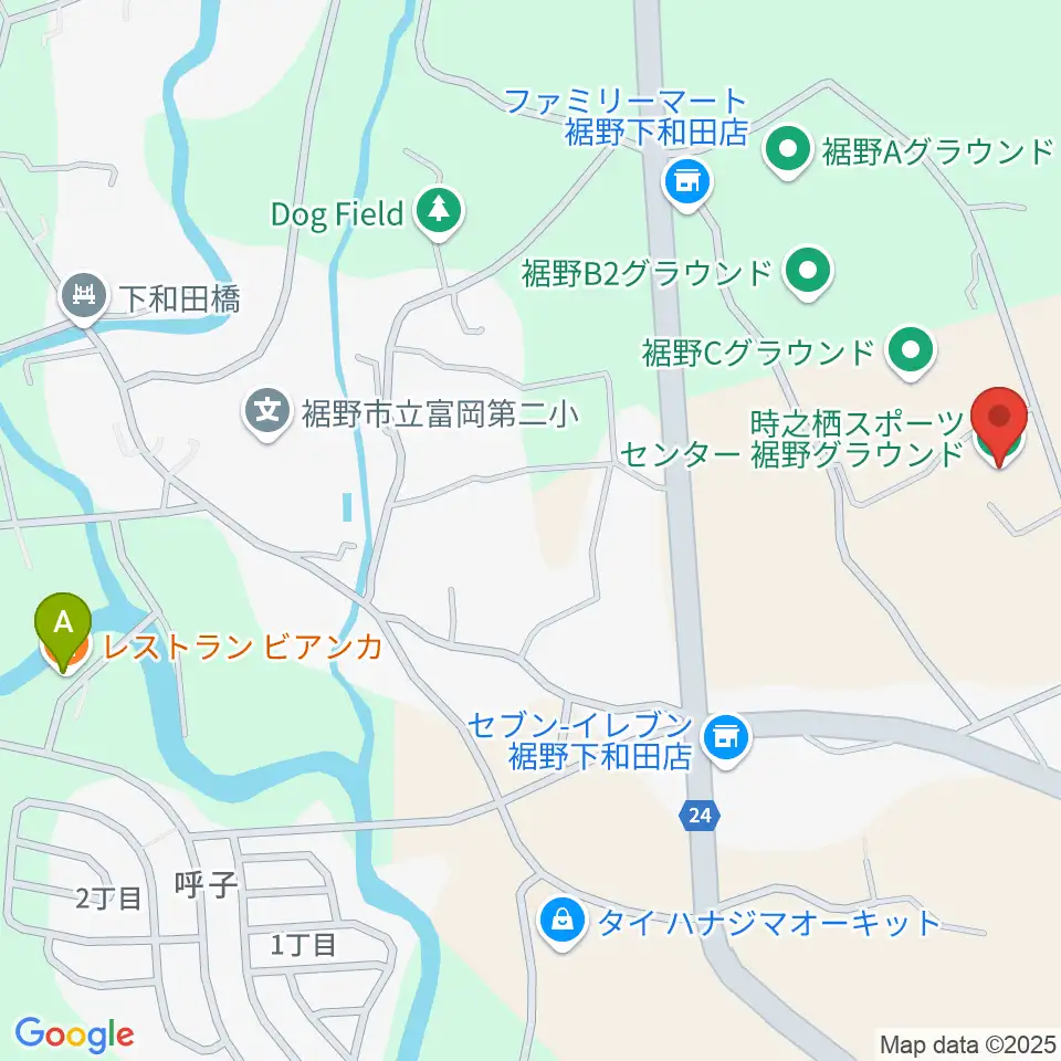 時之栖スポーツセンター 裾野グラウンド周辺のファミレス・ファーストフード一覧地図