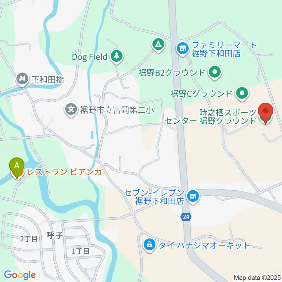 時之栖スポーツセンター 裾野グラウンド周辺のファミレス・ファーストフード一覧地図