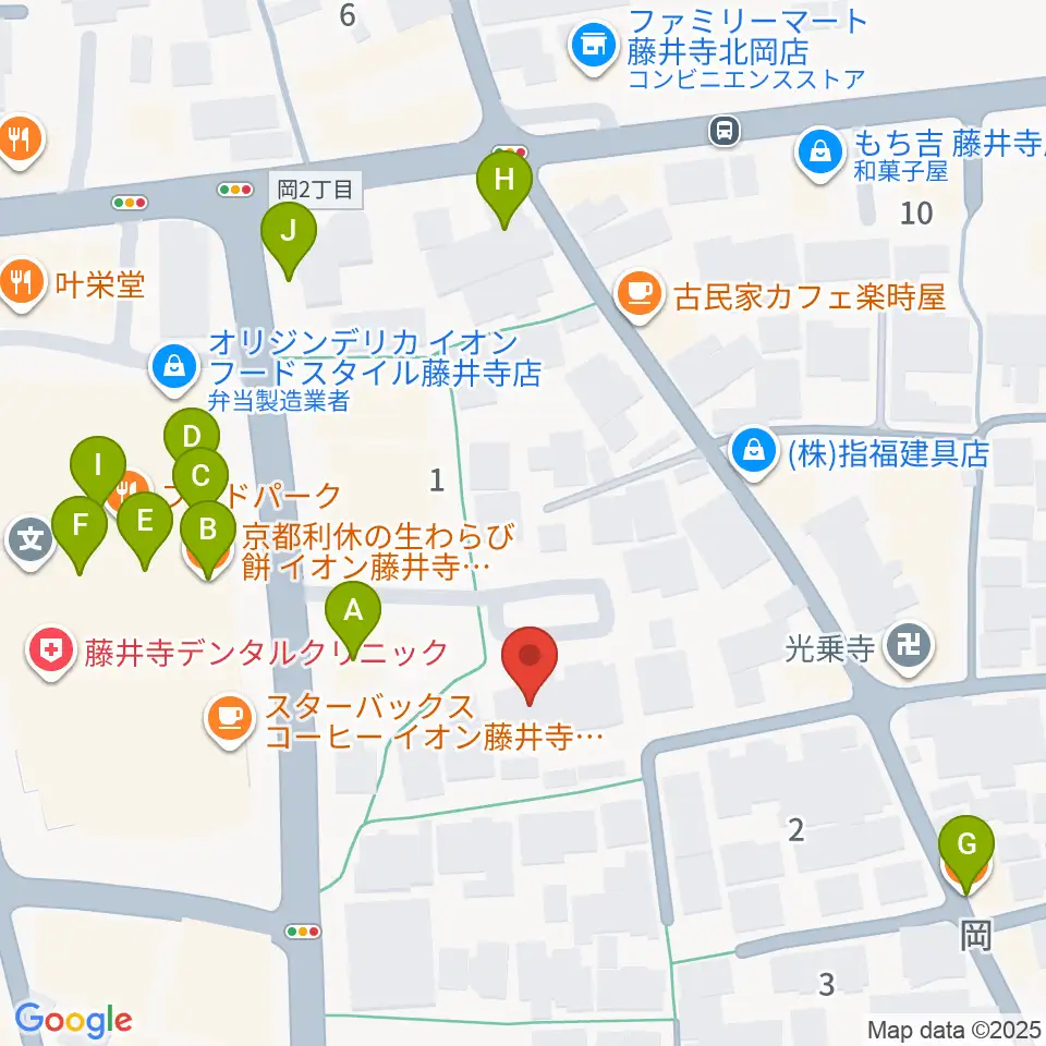 ひろみ音楽教室周辺のファミレス・ファーストフード一覧地図