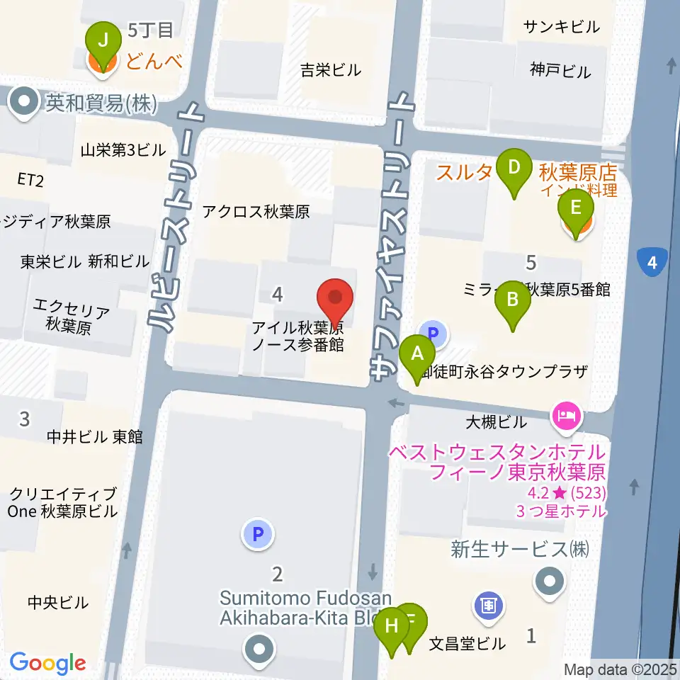 和の音交流館周辺のファミレス・ファーストフード一覧地図