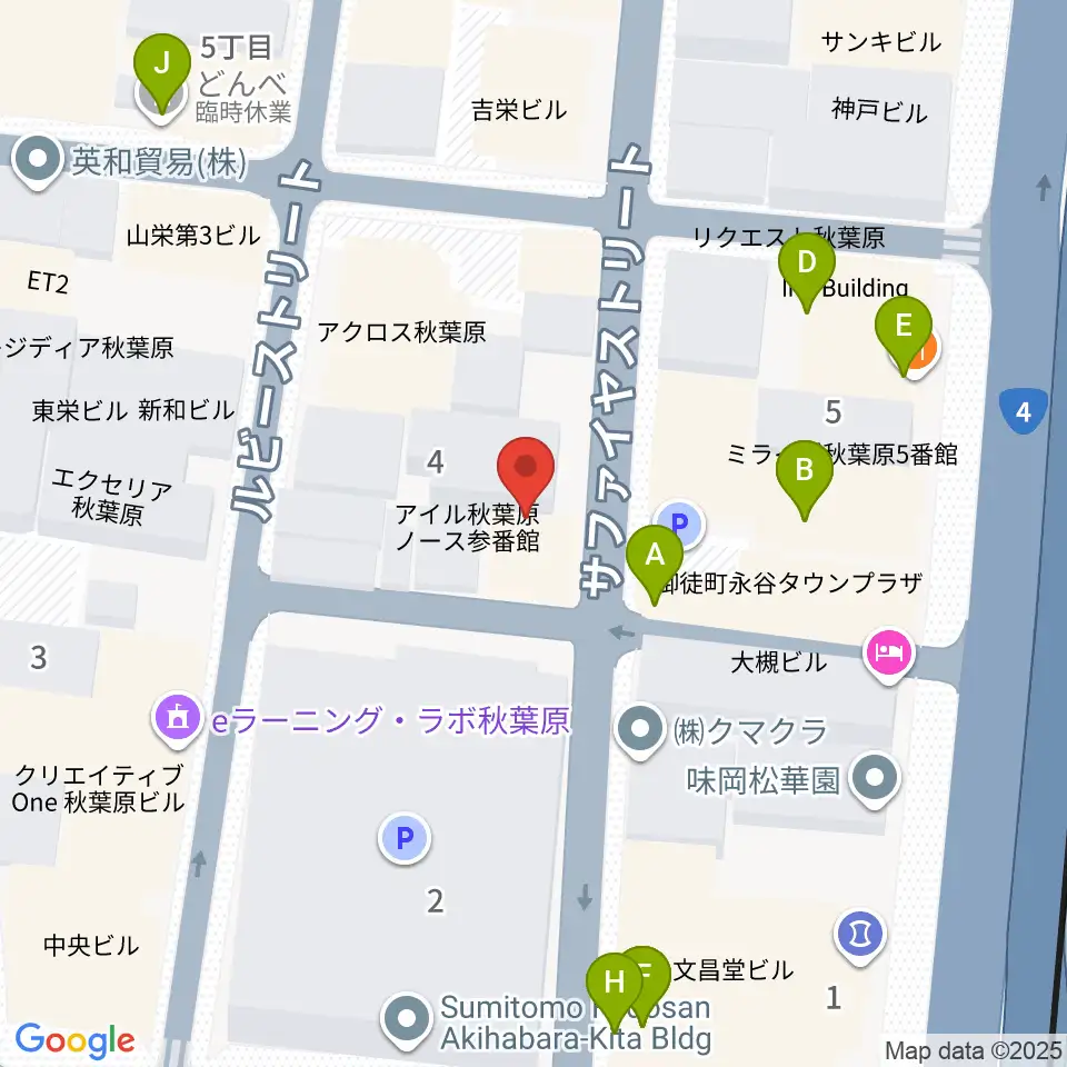 和の音交流館周辺のファミレス・ファーストフード一覧地図