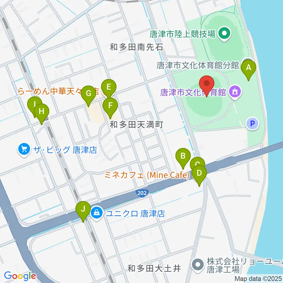 SHOWAハンバーガースタジアム唐津周辺のファミレス・ファーストフード一覧地図