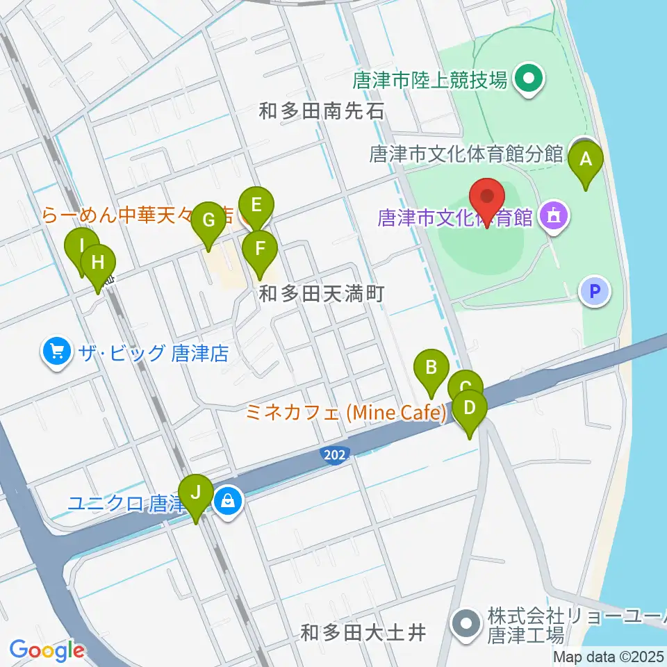 SHOWAハンバーガースタジアム唐津周辺のファミレス・ファーストフード一覧地図