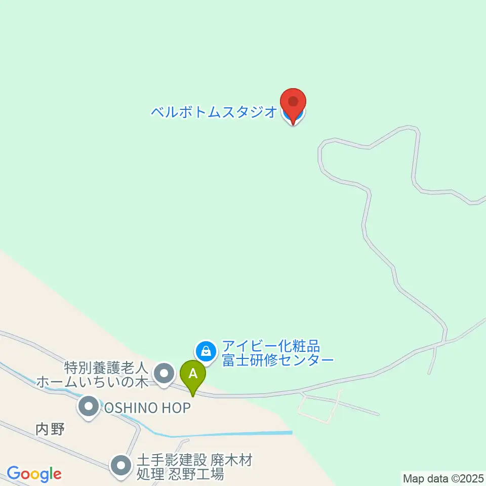 ベルボトムスタジオ周辺のファミレス・ファーストフード一覧地図