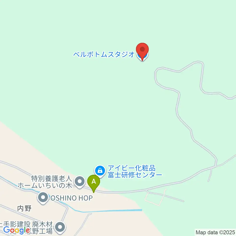ベルボトムスタジオ周辺のファミレス・ファーストフード一覧地図