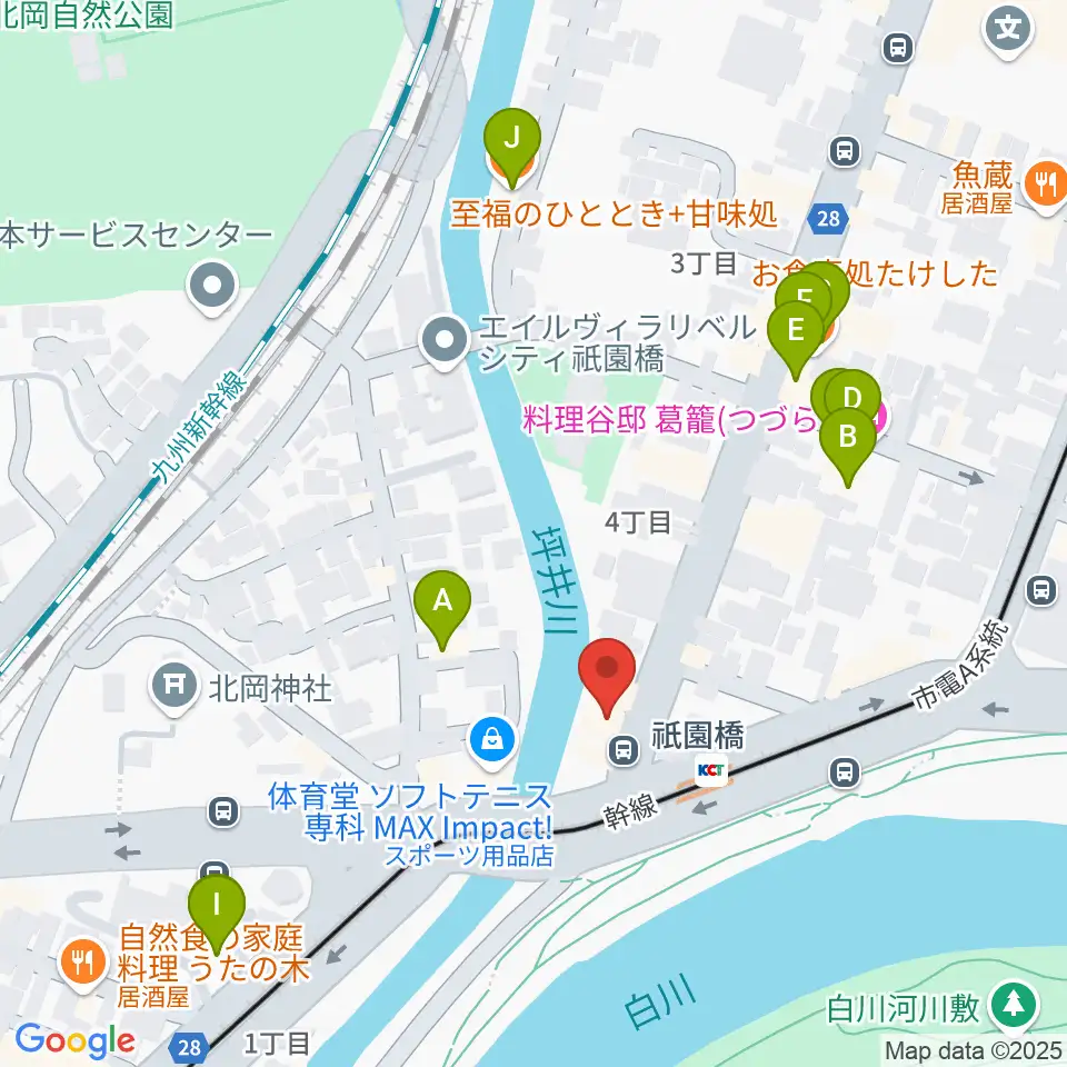 KAZ Guitar Music School周辺のファミレス・ファーストフード一覧地図