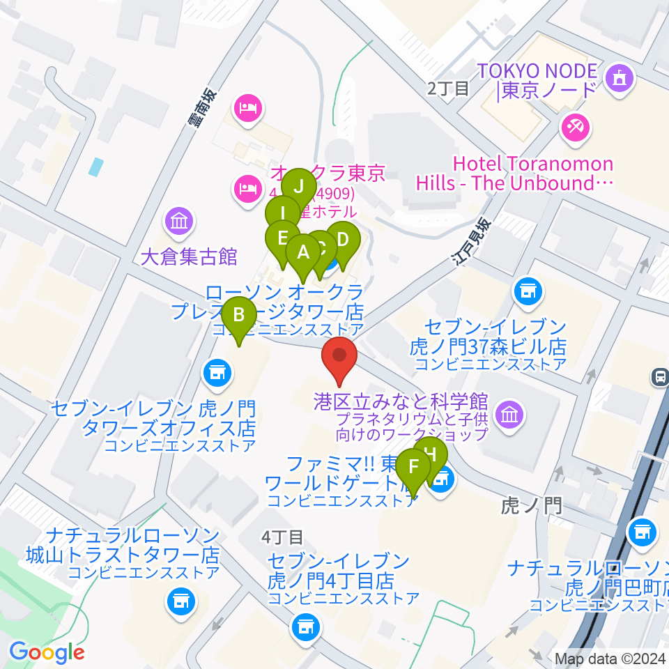 菊池寛実記念 智美術館周辺のファミレス・ファーストフード一覧地図