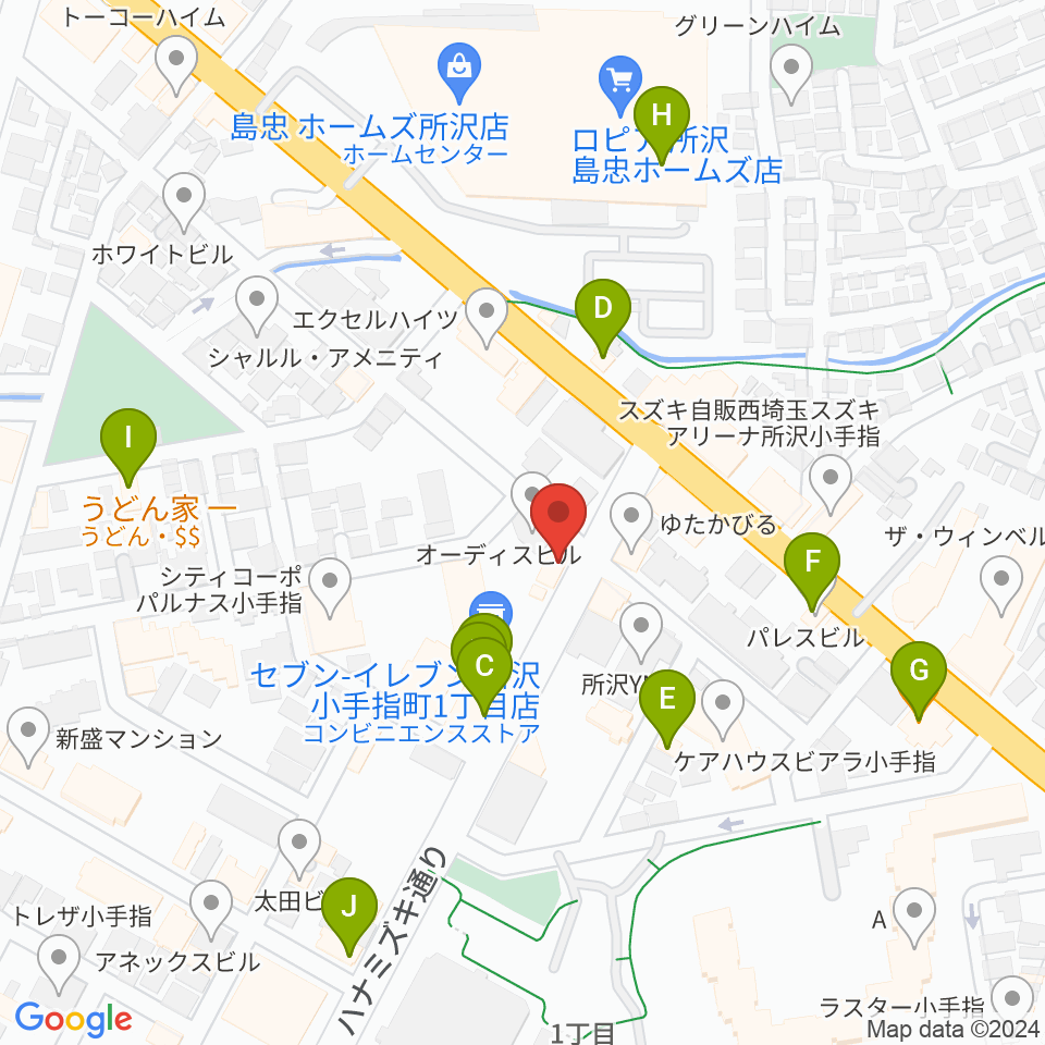 サウンドショット 小手指店周辺のファミレス・ファーストフード一覧地図