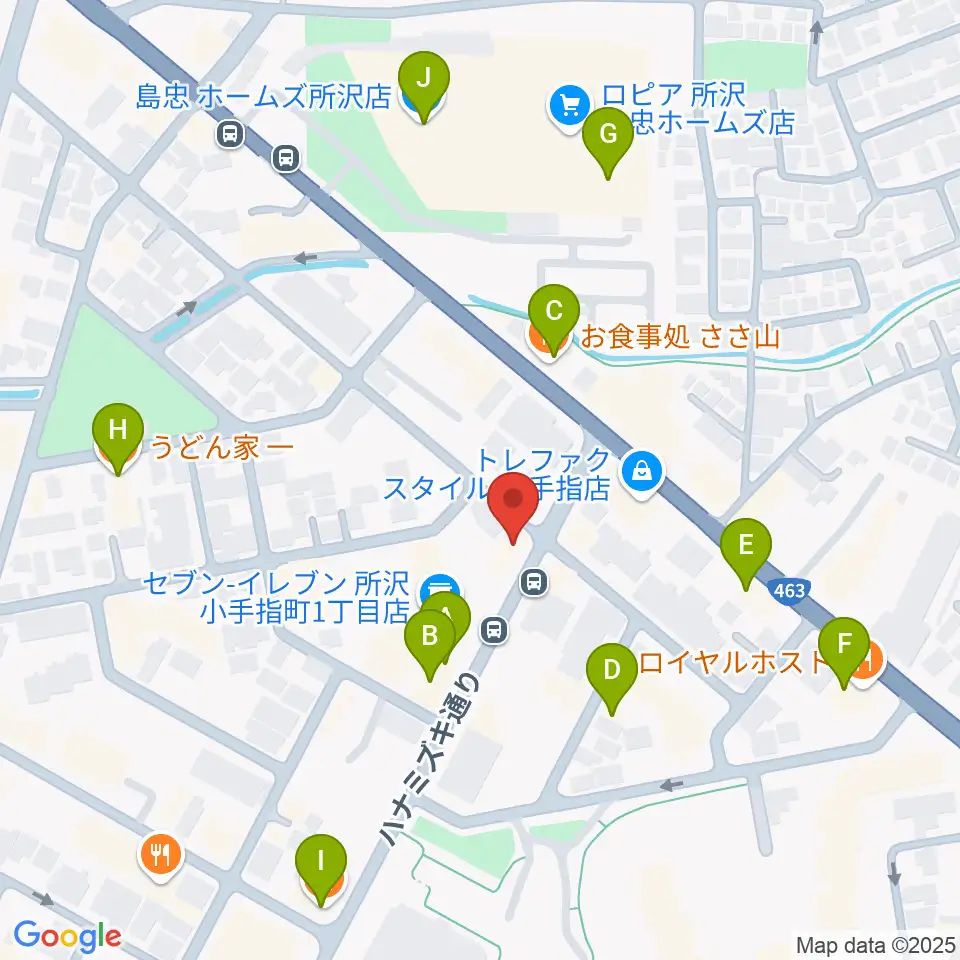 サウンドショット 小手指店周辺のファミレス・ファーストフード一覧地図