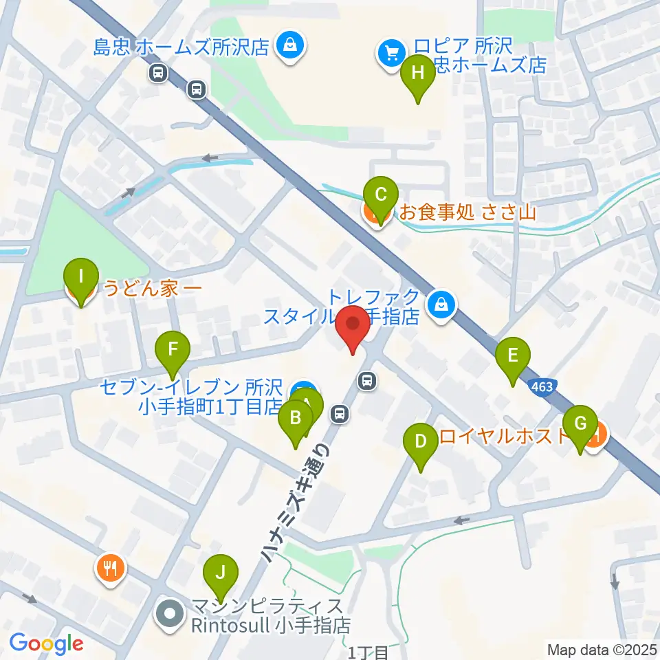 サウンドショット 小手指店周辺のファミレス・ファーストフード一覧地図