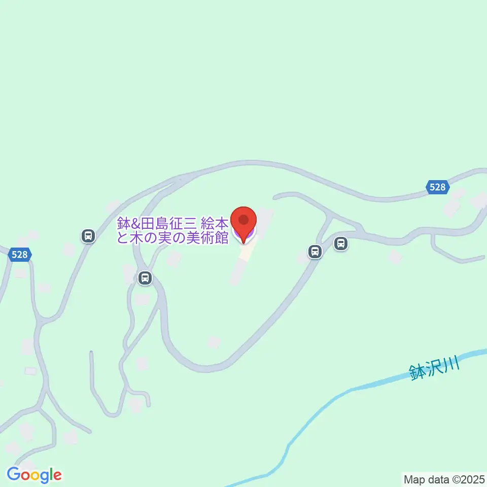 鉢＆田島征三・絵本と木の実の美術館周辺のファミレス・ファーストフード一覧地図