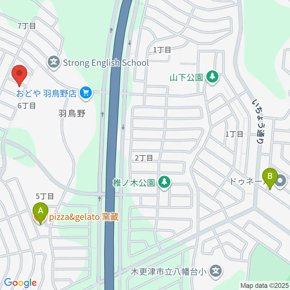 ミュージックサロン・ミルキィロック周辺のファミレス・ファーストフード一覧地図