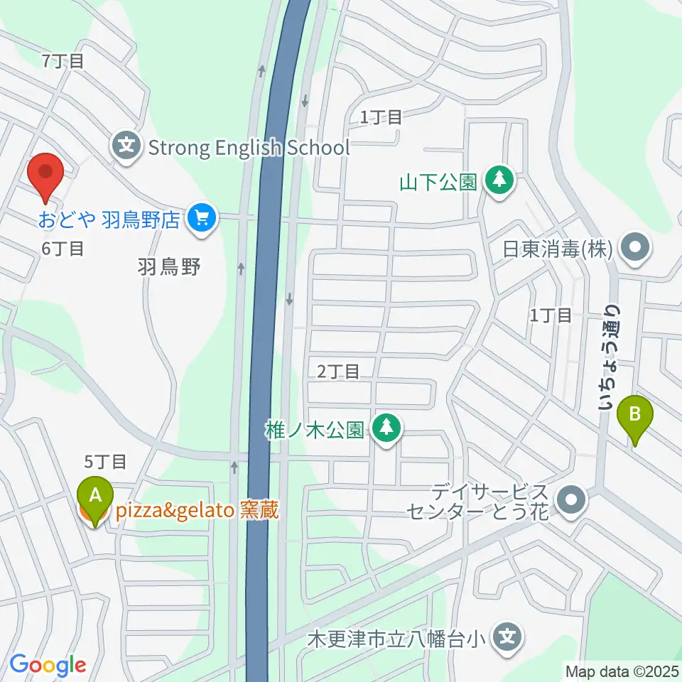 ミュージックサロン・ミルキィロック周辺のファミレス・ファーストフード一覧地図