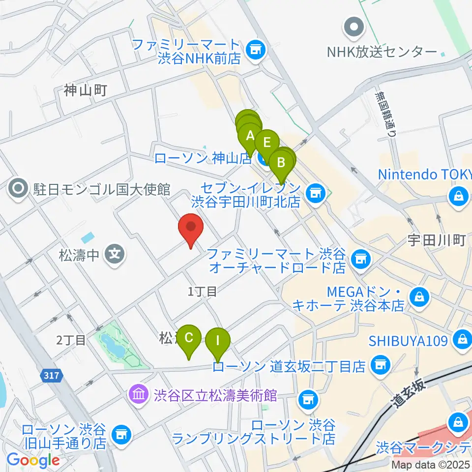 戸栗美術館周辺のファミレス・ファーストフード一覧地図
