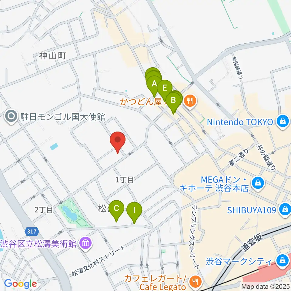 戸栗美術館周辺のファミレス・ファーストフード一覧地図
