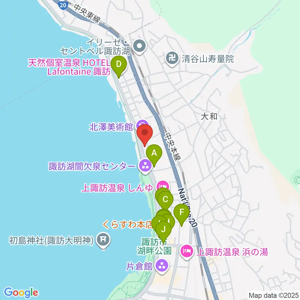 サンリツ服部美術館周辺のファミレス・ファーストフード一覧地図
