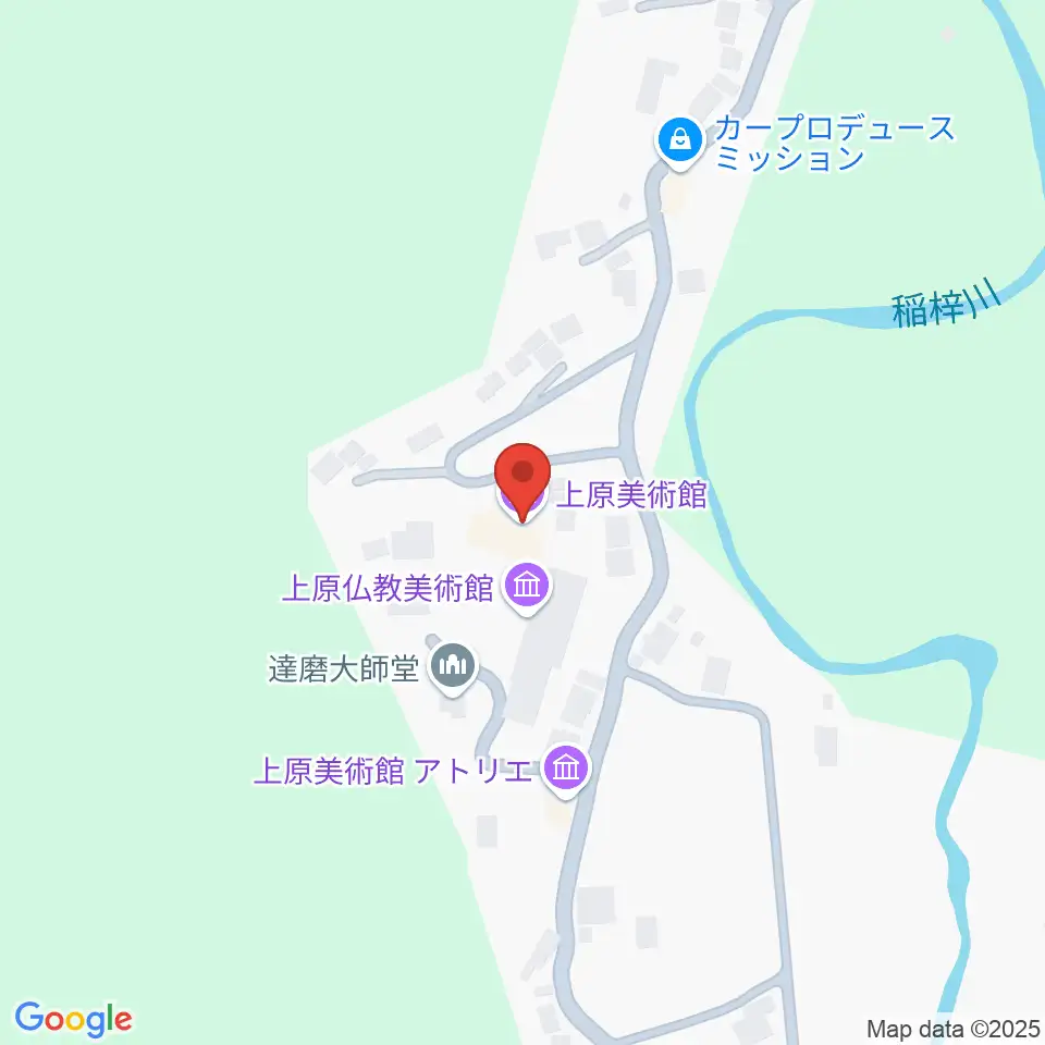 上原美術館周辺のファミレス・ファーストフード一覧地図