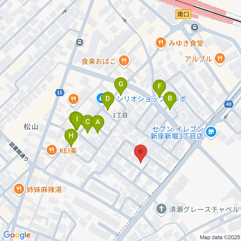 Studio Win周辺のファミレス・ファーストフード一覧地図