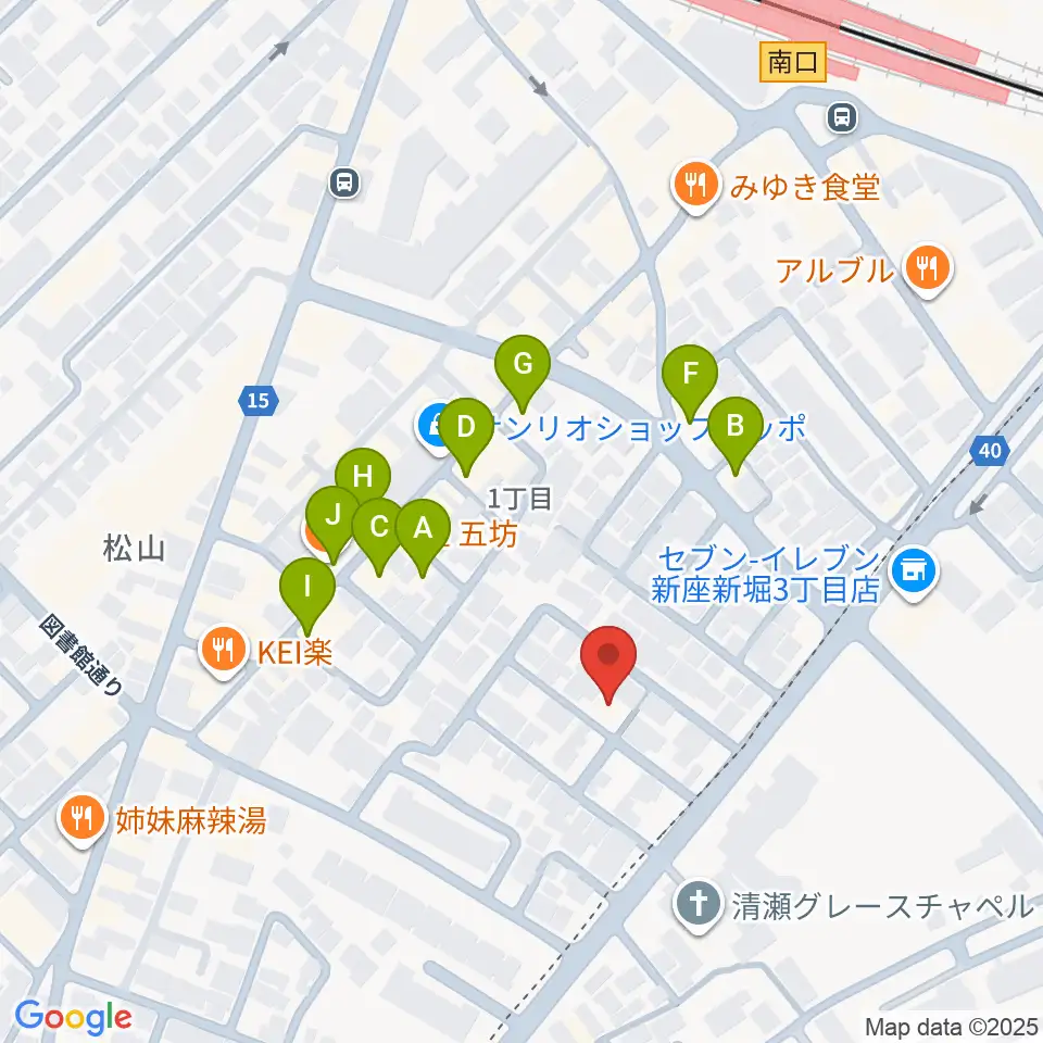Studio Win周辺のファミレス・ファーストフード一覧地図
