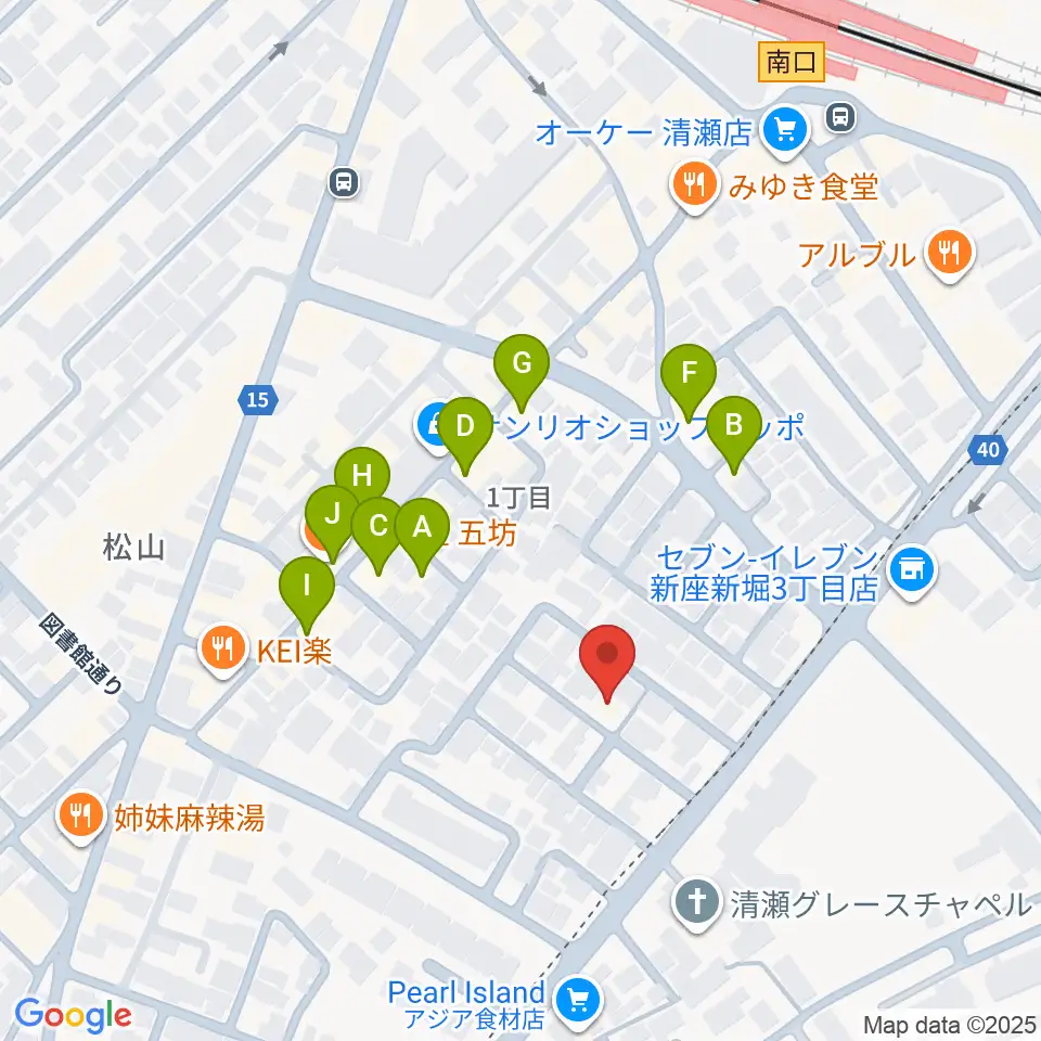 Studio Win周辺のファミレス・ファーストフード一覧地図