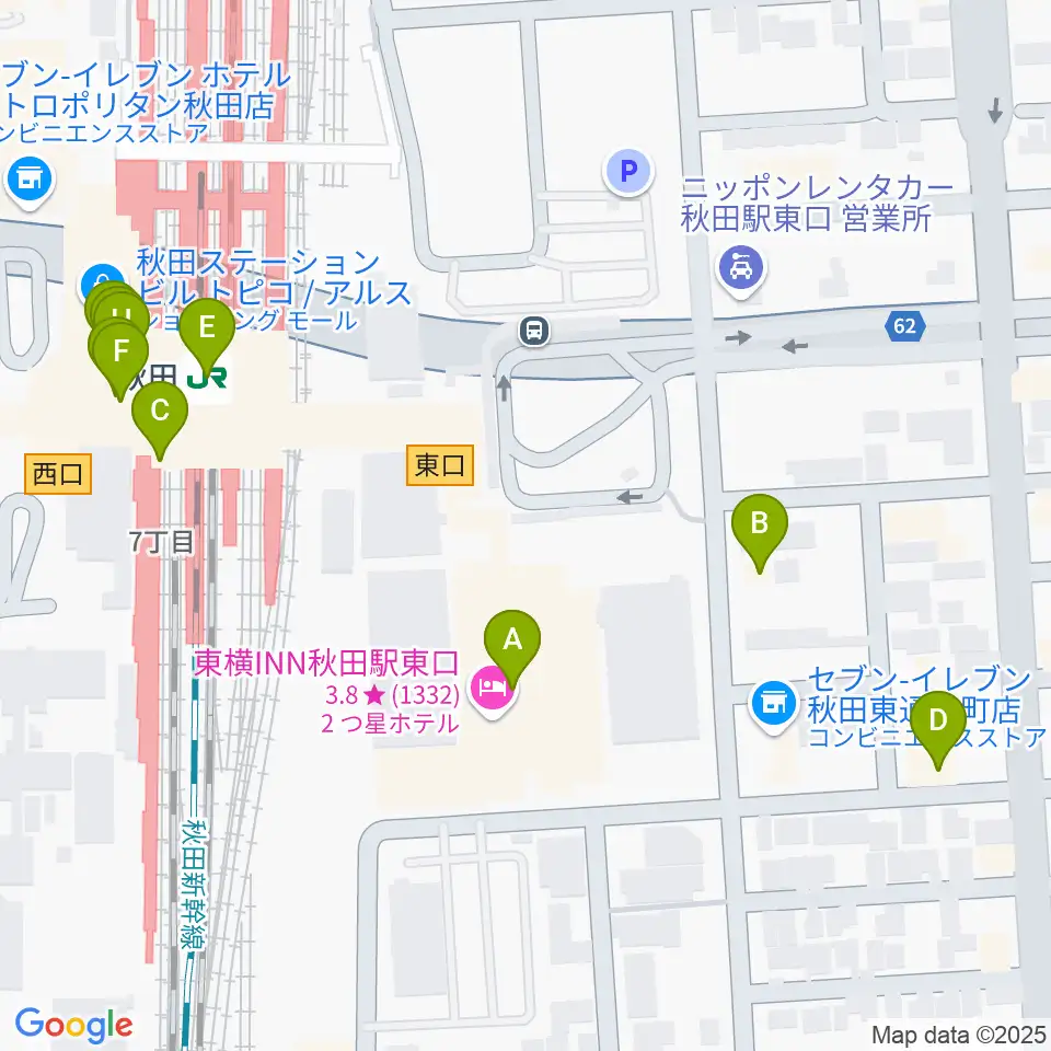 AL☆VEシアター周辺のファミレス・ファーストフード一覧地図