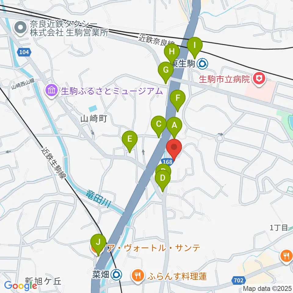 ZICO STUDIO周辺のファミレス・ファーストフード一覧地図