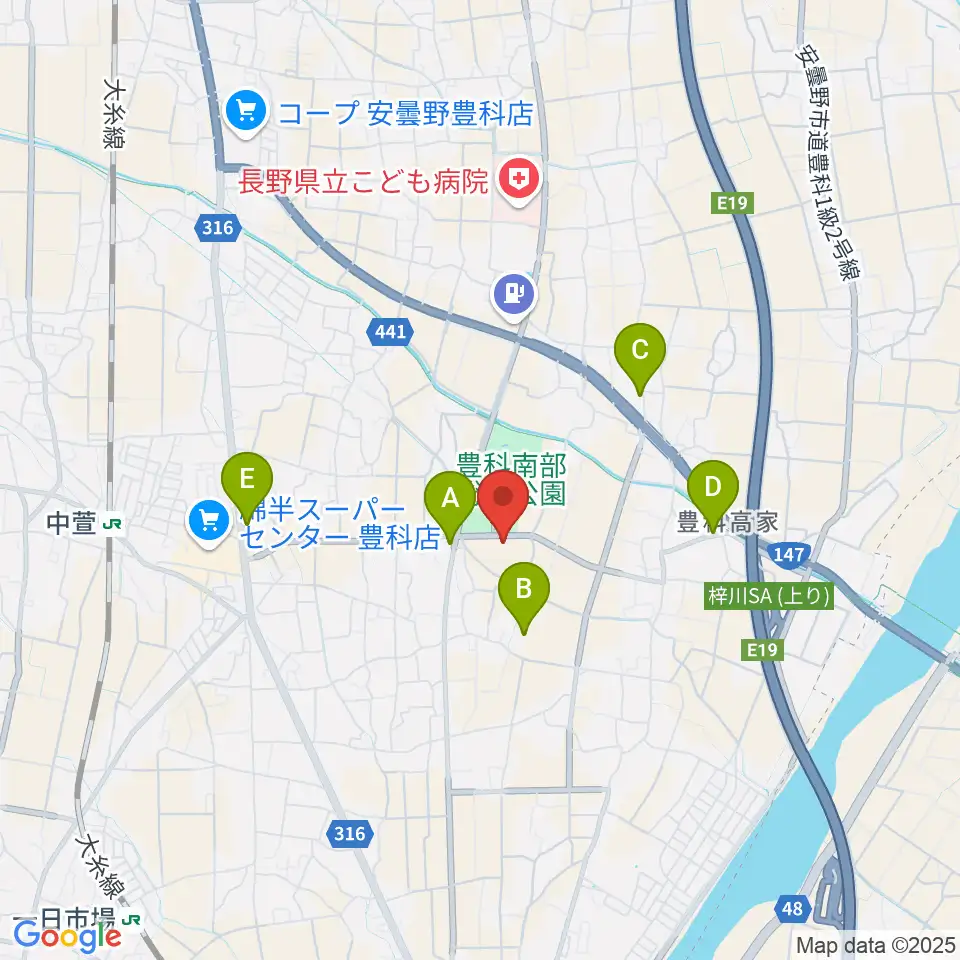 ANCアリーナ周辺のファミレス・ファーストフード一覧地図