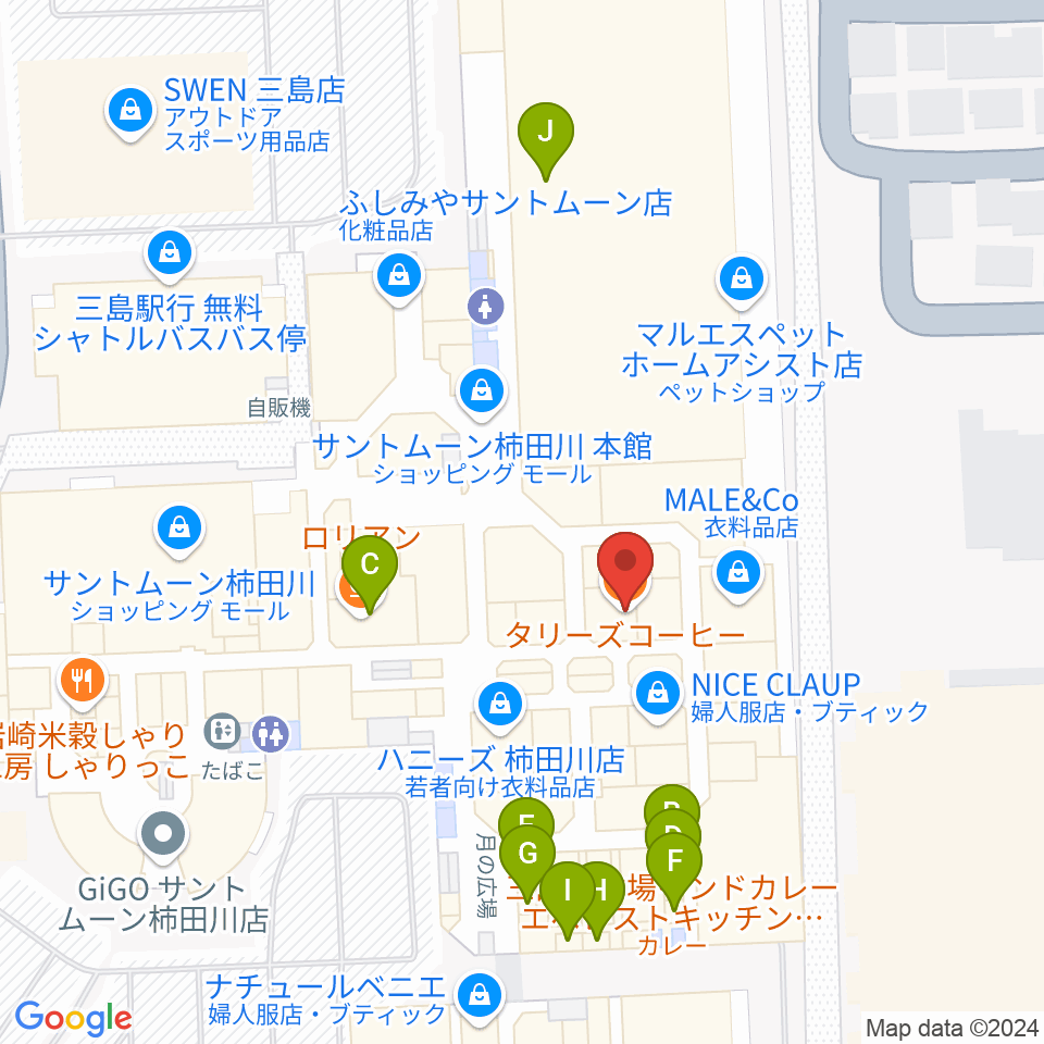 シネプラザサントムーン周辺のファミレス・ファーストフード一覧地図