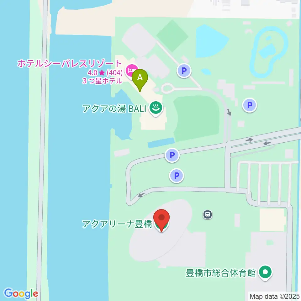 アクアアリーナ豊橋周辺のファミレス・ファーストフード一覧地図