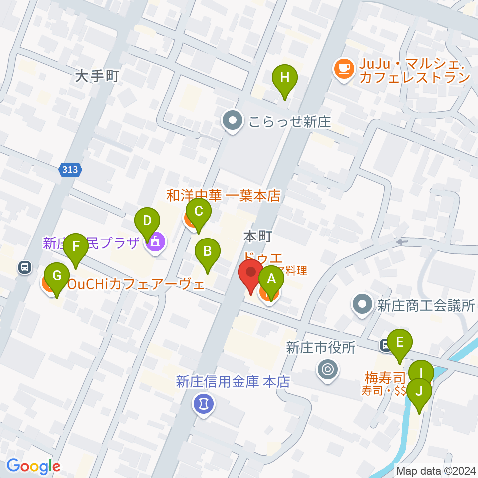 あすラジ周辺のファミレス・ファーストフード一覧地図